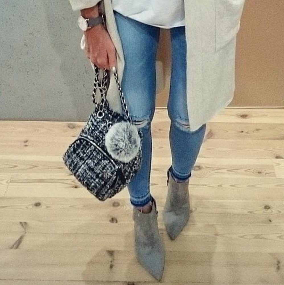 Grey booties